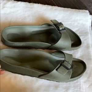 Birkenstock military green sandals